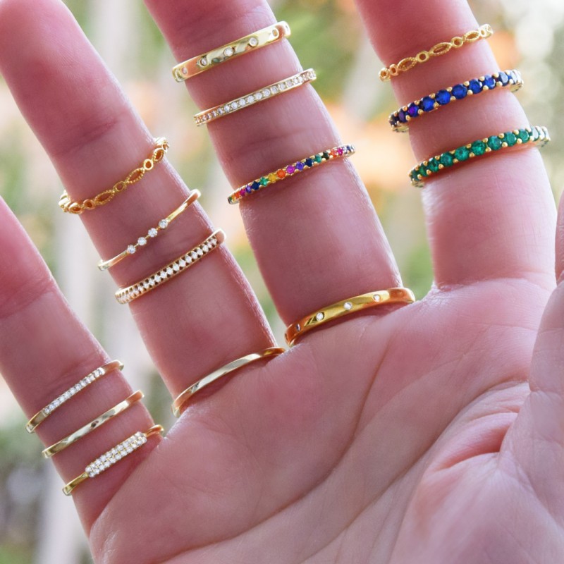 Ring gold silver 925° zircon PS/8A-RG103-3