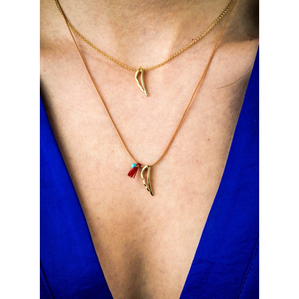 Necklace in silver 925 gold plated GRE-56178