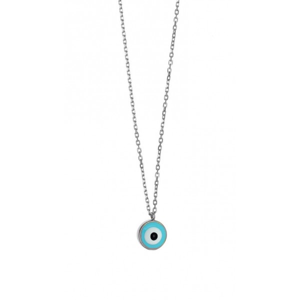 Necklace silver 925 rhodium plated with eye GRE-57632
