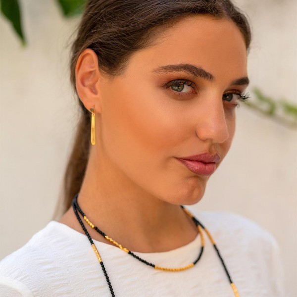 Κολιέ ασήμι 925 επιχρυσωμένο με όνυχα GRE-58780