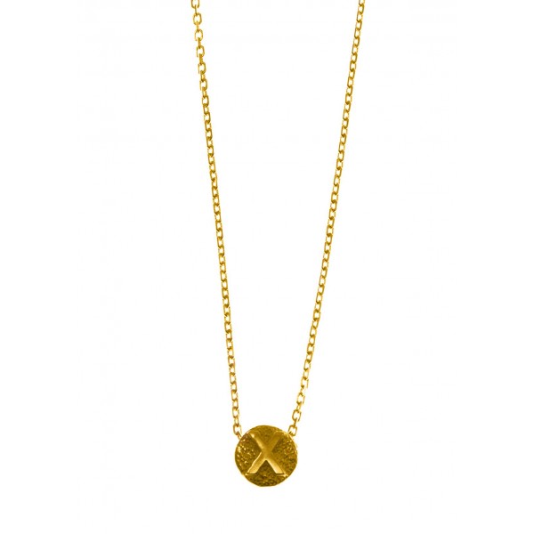 Necklace lucky charm 2021 silver 925 yellow gold plated GRE-59049