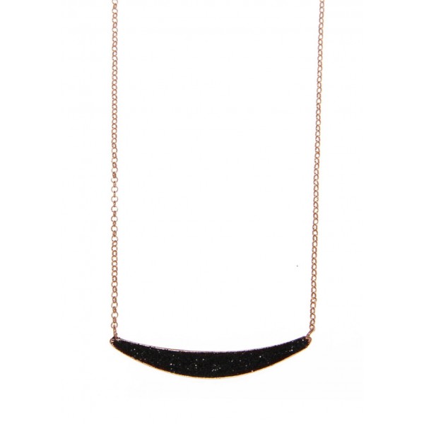 Necklace in silver 925 pink gold plated with glitter GRE-59074