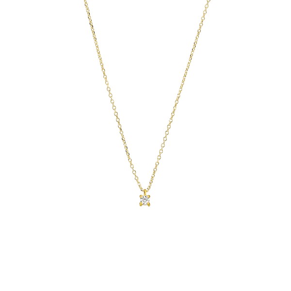 Handmade 14K Yellow Gold Pendant Zircon KRI-E223(W)