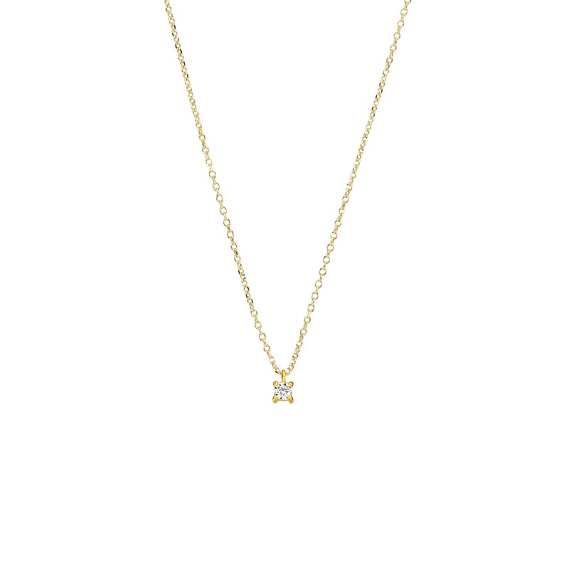 Handmade 14K Yellow Gold Pendant Zircon KRI-E223(W)