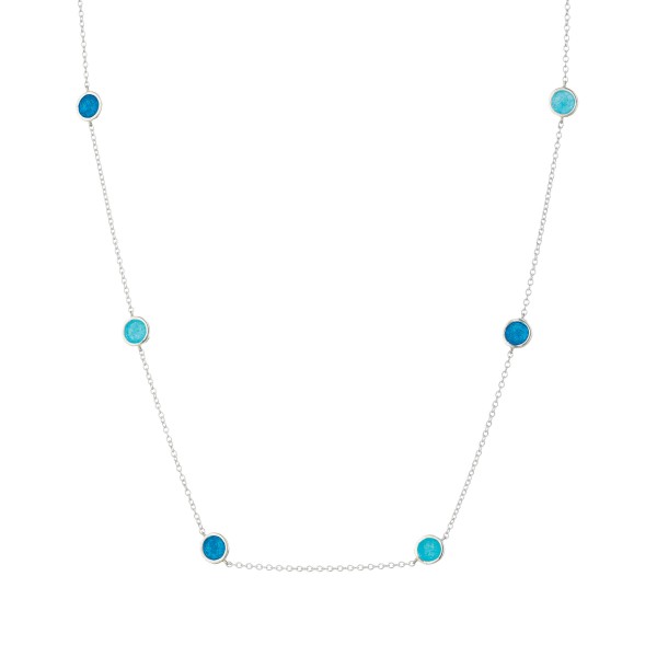 Handmade necklace in silver 950 with enamel KON-302M2