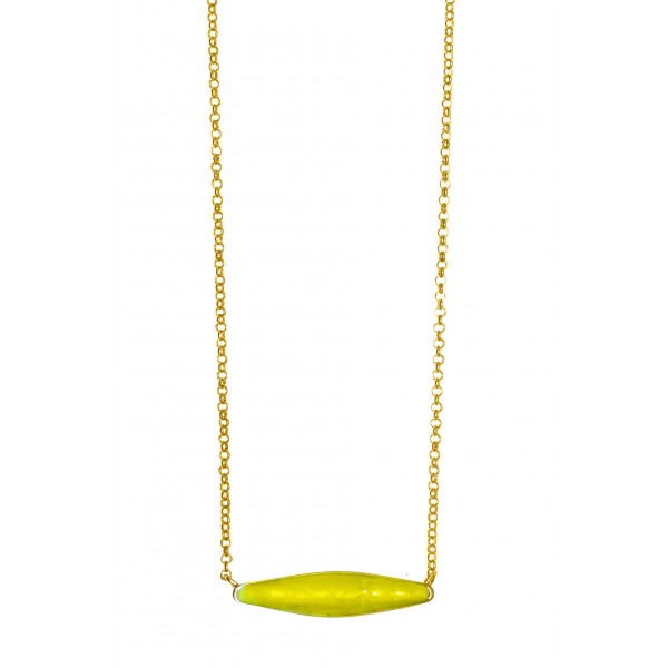 Necklace in silver 925 gold plated with enamel GRE-56562