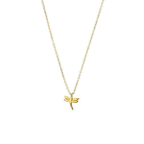 Handmade 14K Gold Dragonfly Pendant KRI-P27