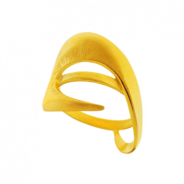 Ring in silver 925 yellow gold plated GRE-60437