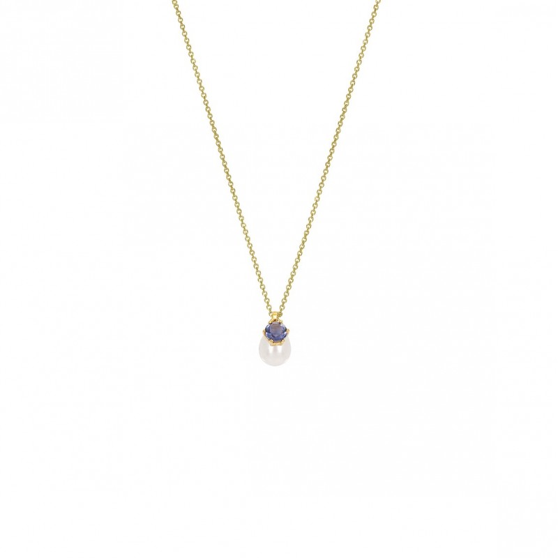 Handmade 14K Yellow Gold Pendant wih Pearl KRI-E(BI)