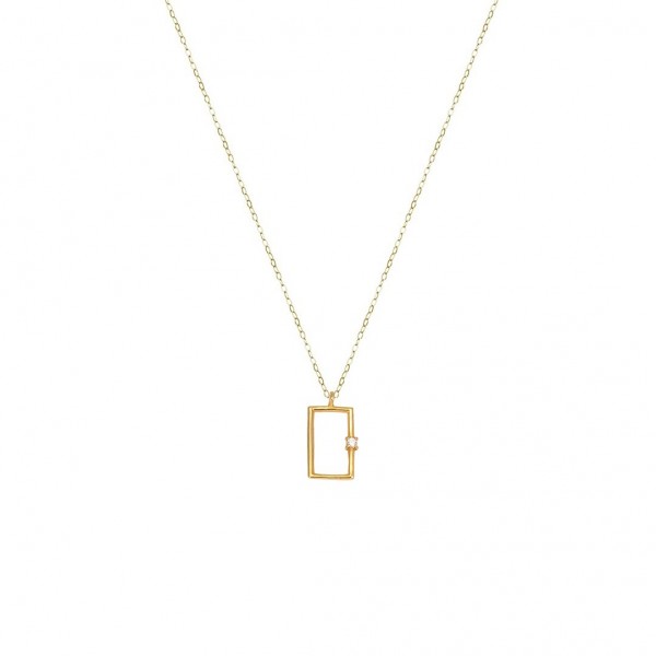Handmade 14K Gold Pendant with zircon KRI-E281