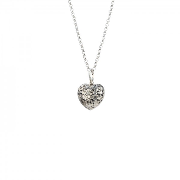 Heart Pendant made by oxydized silver 925 GER-PE1002S4