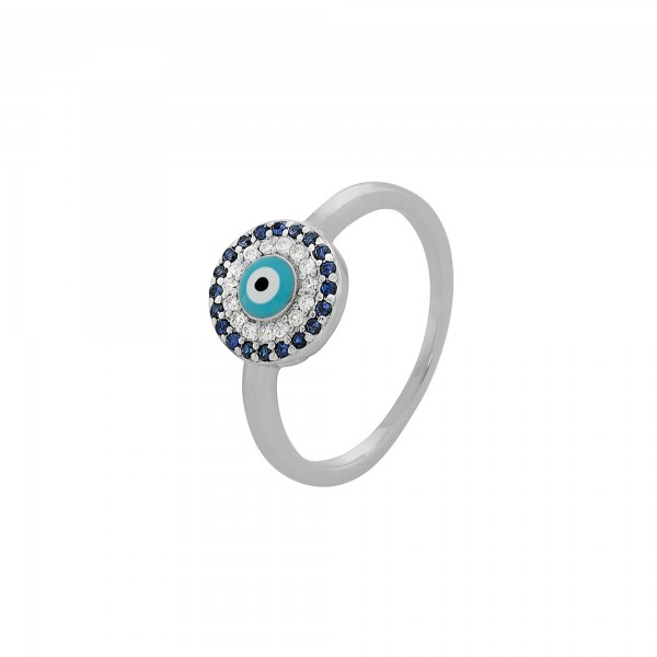 Eye ring silver 925° with zircon PS/9A-RG0031-1