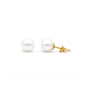 Akoya Pearl Earrings 7.0–7.5 mm in 14K Gold | Arodou.gr