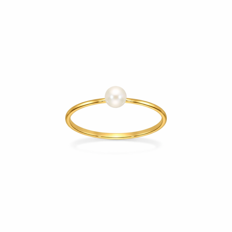 Handmade 14K Gold Ring with Akoya Pearl | Arodou.gr